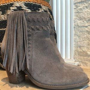 Fringe Heeled Booties